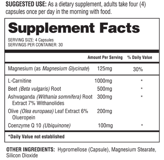 HealthyHeart-Support Supplement Fact