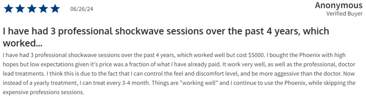 The Phoenix Therapy Device Customer Reviews