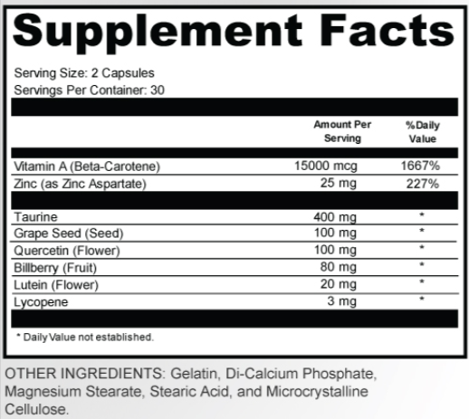 VariCose 911 Supplement Fact