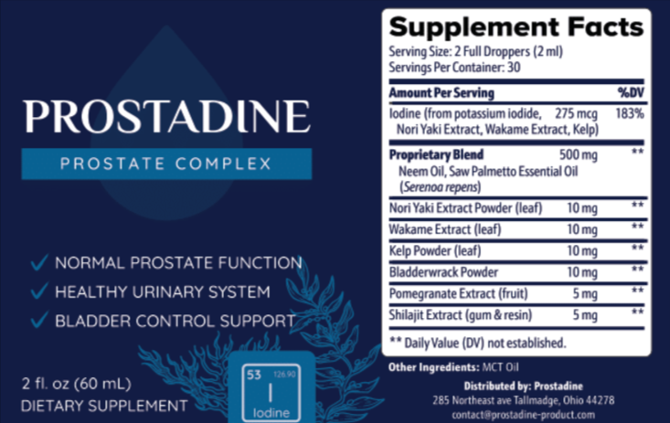 ProstaDine Supplement Fact