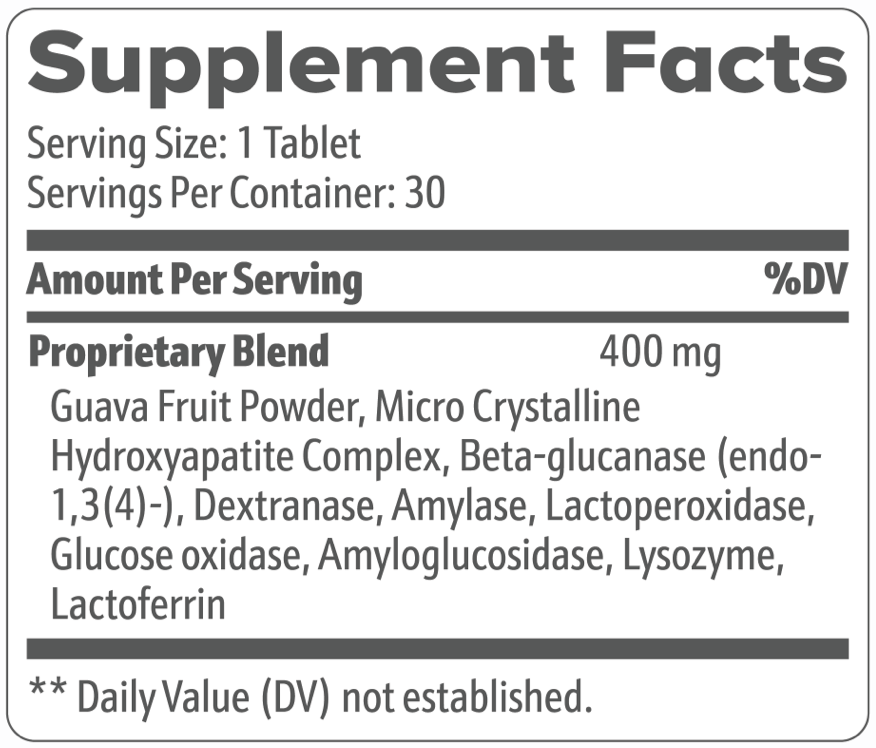 DentaTonic Supplement Fact