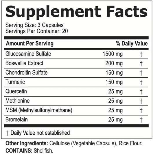 ExaFlex Supplement Fact