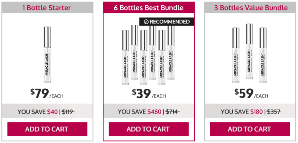 Miracle Lash Prices