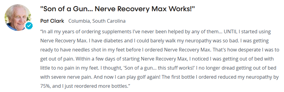 Nerve Recovery Max Customer Reviews