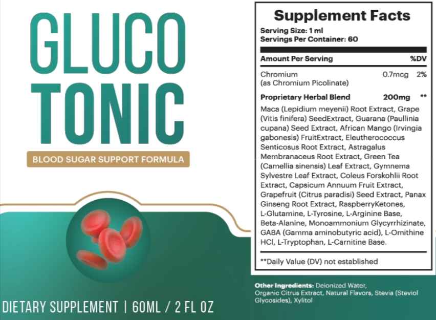 GlucoTonic Supplement Fact