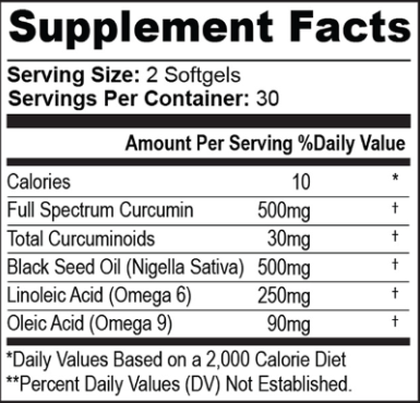 Nativepath Turmeric supplement facts